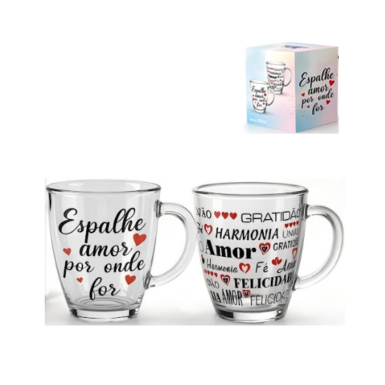 CANECA DE VIDRO 370ML COZINHA & UD