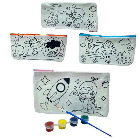 KIT DE ATIVIDADE SACOLA EM TECIDO 21X11 CM ACESSÓRIOS INFANTIS