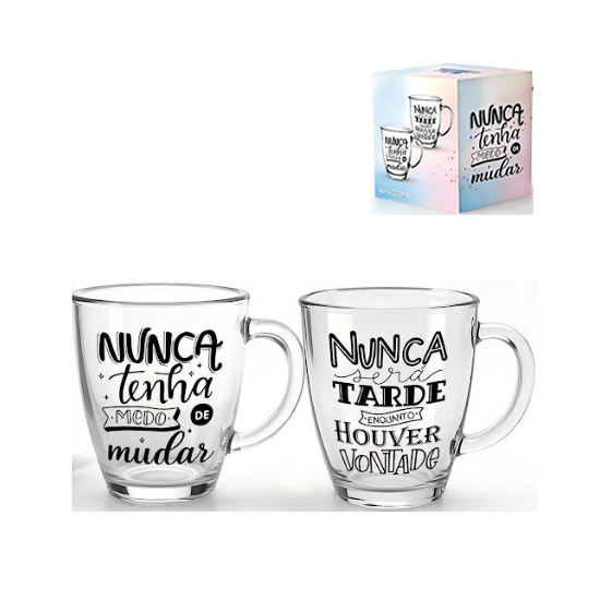 CANECA DE VIDRO 370ML COZINHA & UD