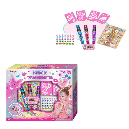KIT DE TATUAGEM INFANTIL-ACESSÓRIOS INFANTIS